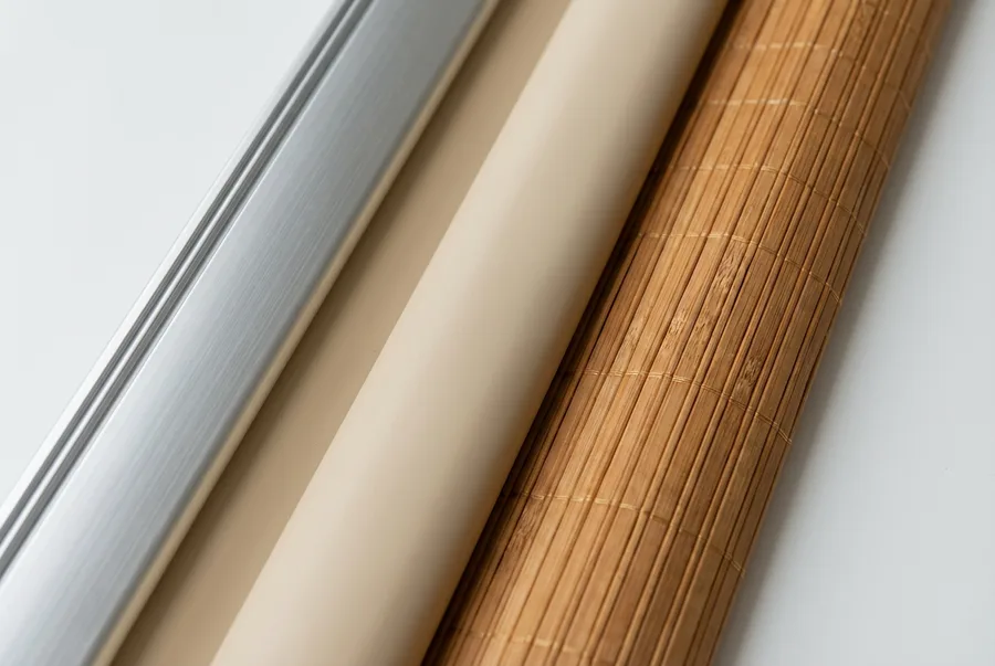 Muestras de persianas de aluminio, PVC y madera para instalación en Gavà